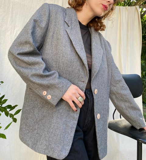 Blazer lã cinza