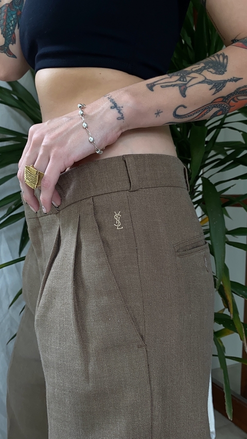 calça de linho YSL vintage