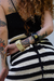 Vestido crochê listrado - comprar online