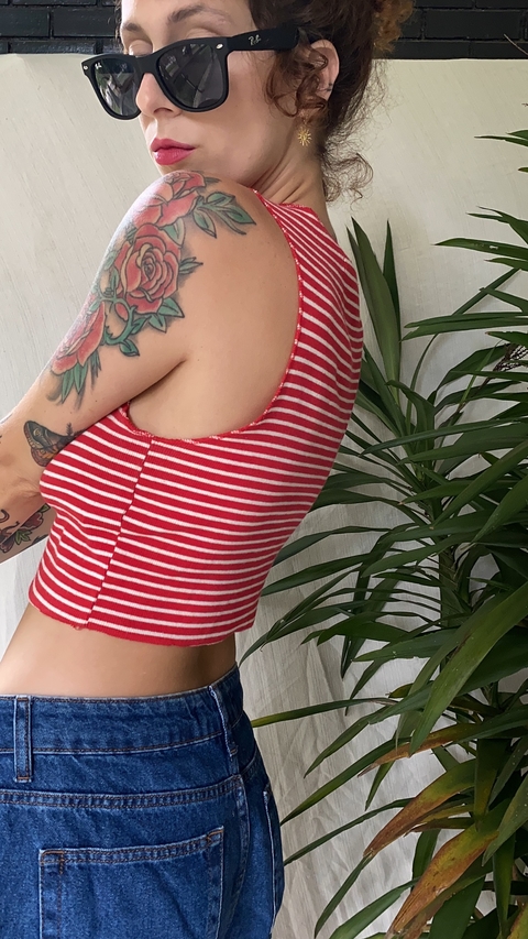 blusa listrada zara