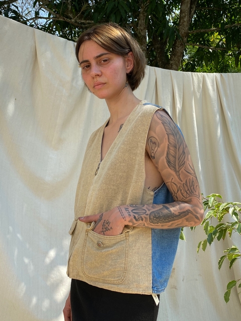 Colete vintage jeans