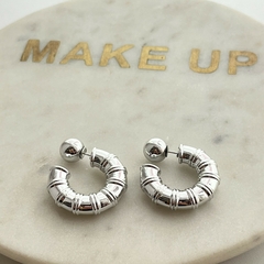 Aros Bijou-Plateados (ER9453) - comprar online