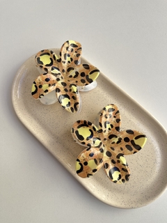 Broche flor - Animal print (ER2063) - comprar online