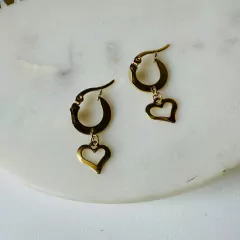 Argolla Acero Dorado (ER7570)