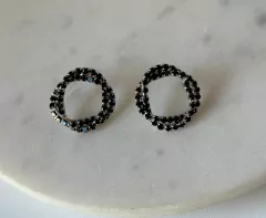 Aros Bijou-Negro (ER9913)
