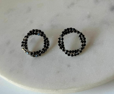 Aros Bijou-Negro (ER9913)
