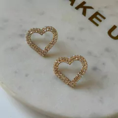 Aros Bijou-Corazon Dorado (ER9915) - comprar online