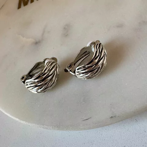 Aros clip - Plateados (ER01019)