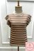 Blusa manga reta listras - opções de cores - loja online