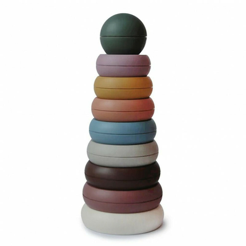 Jogo de donuts empilháveis rústicos Mushie