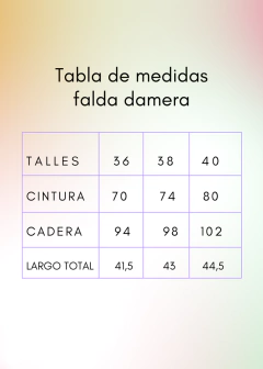 Falda Damera - comprar online