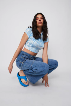 Ojota Mar del Plata azul turquesa - comprar en línea