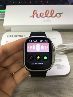 HELLO H13 ULTRA PLUS 49mm Watch OS 10 NFC 1Gb Memória interna Tela GIGANTE HD + BRINDES - AndersonCell Oficial