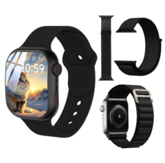 IWO JC01 SÉRIE 9 49mm 4G CHIP WIFI NFC Tela CURVA Amoled HD Android Play Store 16/32/64Gb Memória Câmera GPS Integrado + 04 BRINDES na internet