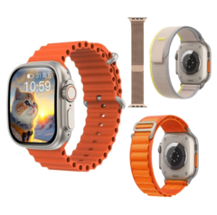 JC02 PRO ULTRA 2 49mm 4G CHIP WIFI Tela CURVA Amoled HD Android Play Store Câmera Giratória 180° 16/32/64Gb Memória GPS Integrado + 04 BRINDES - loja online
