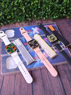 IWO WATCH X SÉRIE 9 45MM Á PROVA D'ÁGUA, NFC, 2GB MEMÓRIA, TELA AMOLED HD 2.09", CHATGPT, DOUBLE TOQUE, MICRO OS 10 + BRINDES
