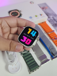 IWO DW99 ULTRA 2 49mm 4G CHIP WIFI NFC Câmera Giratória 180 Tela Amoled HD Android Play Store 32/64Gb Memória GPS Integrado + 04 BRINDES - AndersonCell Oficial