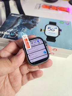 IWO ULTRA AI 3 5G 49mm CHIP WIFI NFC Câmera Giratória 180° Tela Amoled HD Android Play Store 16/32/64Gb Memória GPS Integrado + 05 BRINDES - loja online