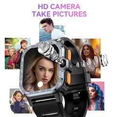 Smartwatch PGD 51mm 4G CHIP WIFI NFC Câmera Dupla Frontal e Lateral Tela HD Android Play Store 16/64Gb Memória GPS INTEGRADO + 02 BRINDES