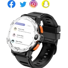 Smartwatch PG999 51mm 4G CHIP WIFI NFC Câmera Dupla Frontal e Lateral Tela HD Android Play Store 16/64Gb Memória GPS INTEGRADO + 02 BRINDES - loja online