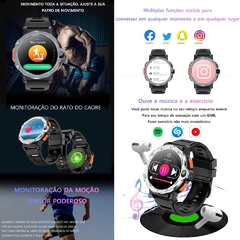 Smartwatch PG999 51mm 4G CHIP WIFI NFC Câmera Dupla Frontal e Lateral Tela HD Android Play Store 16/64Gb Memória GPS INTEGRADO + 02 BRINDES - comprar online