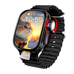 JC02 PRO ULTRA 2 49mm 4G CHIP WIFI Tela CURVA Amoled HD Android Play Store Câmera Giratória 180° 16/32/64Gb Memória GPS Integrado + 04 BRINDES - AndersonCell Oficial