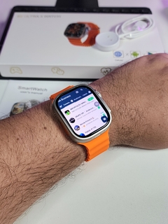 JC02 PRO ULTRA 2 49mm 4G CHIP WIFI Tela CURVA Amoled HD Android Play Store Câmera Giratória 180° 16/32/64Gb Memória GPS Integrado + 04 BRINDES na internet