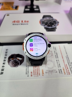 Smartwatch PG999 51mm 4G CHIP WIFI NFC Câmera Dupla Frontal e Lateral Tela HD Android Play Store 16/64Gb Memória GPS INTEGRADO + 02 BRINDES - comprar online