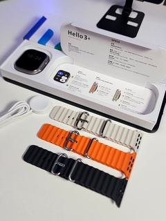 Imagem do HELLO WATCH 3 PLUS 2° GER 2024 49MM 1:1 ULTRA 2 TELA AMOLED HD 4GB DE MEMÓRIA NFC WATCH OS 10 + 06 BRINDES