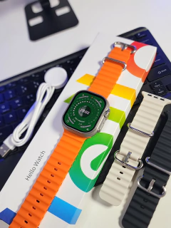 Imagem do HELLO WATCH 3 PLUS 2° GER 2024 49MM 1:1 ULTRA 2 TELA AMOLED HD 4GB DE MEMÓRIA NFC WATCH OS 10 + 06 BRINDES