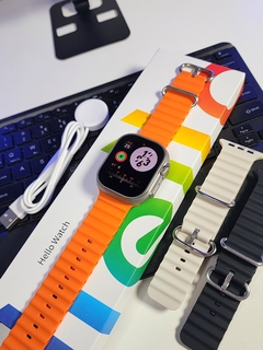 HELLO WATCH 3 PLUS 2° GER 2024 49MM 1:1 ULTRA 2 TELA AMOLED HD 4GB DE MEMÓRIA NFC WATCH OS 10 + 06 BRINDES - comprar online