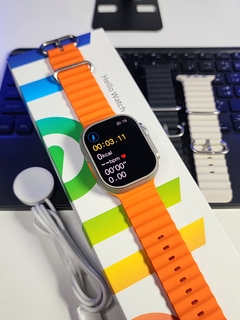 Imagem do HELLO WATCH 3 PLUS 2° GER 2024 49MM 1:1 ULTRA 2 TELA AMOLED HD 4GB DE MEMÓRIA NFC WATCH OS 10 + 06 BRINDES