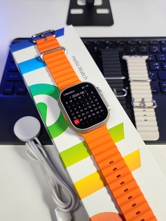 HELLO WATCH 3 PLUS 2° GER 2024 49MM 1:1 ULTRA 2 TELA AMOLED HD 4GB DE MEMÓRIA NFC WATCH OS 10 + 06 BRINDES