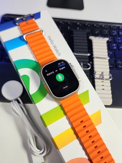 HELLO WATCH 3 PLUS 2° GER 2024 49MM 1:1 ULTRA 2 TELA AMOLED HD 4GB DE MEMÓRIA NFC WATCH OS 10 + 06 BRINDES