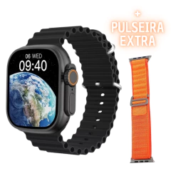 Imagem do IWO ULTRA 9 PLUS 49mm Tela 2.2" NFC SISTEMA MICRO OS 10 ILHA DINÂMICA BÚSSOLA + BRINDES