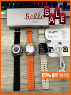 HELLO H13 ULTRA PLUS 49mm Watch OS 10 NFC 1Gb Memória interna Tela GIGANTE HD + BRINDES