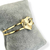 Bracelete Folheado a Ouro - Vazado largo - Coração martelado - comprar online