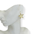Brinco Banhado Dourado - Estrela média textura - Rosana Bijoux 