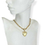 Colar Banhado Dourado - Corrente veneziana coração riscado - Rosana Bijoux 