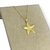 Colar Banhado Dourado - Pingente estrela do mar borda trabalhada