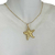 Colar Banhado Dourado - Pingente estrela do mar borda trabalhada - comprar online