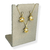 Conjunto Colar + Brinco Folheado a Ouro - Pino strass + Ostra com pérola