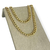 Conjunto Colar + Pulseira Banhado Dourado - Corrente círculo pequeno liso