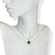 Colar Folheado a ouro - Trevo esmeralda bolinha no centro - Rosana Bijoux 