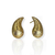 Brinco Banhado Dourado - Gota curved textura - comprar online