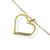 Colar Banhado Dourado - Coração médio vazado de lado cravejado na internet