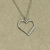 Colar Banhado Níquel free - Coração médio vazado de lado cravejado