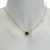 Conjunto Colar + Brinco Folheado a Ouro - Circulo de vidro pequeno (Preto) - comprar online