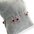 Pulseira Folheada prata - Círculos pendurados de cristais com borda Vermelho - comprar online