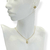 Conjunto Colar + Brinco Folheado a Ouro - Mini trevo cravejado - Rosana Bijoux 